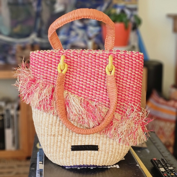 AAKS Handbags - AAKS Straw Raffia African Basket Handbag